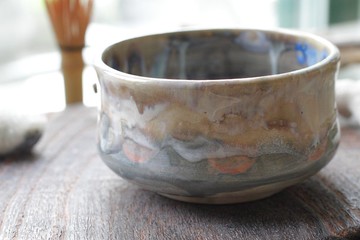 你的心容得下我的愛手拉坏大陶碗/茶碗/抹茶碗