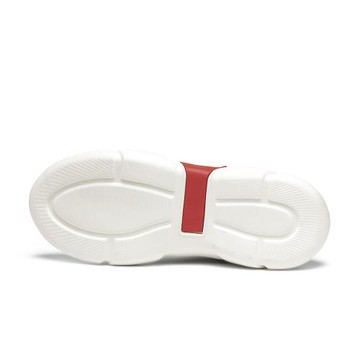 TRAVEL FOX＋LEVE 4 真皮免綁帶休閒鞋-白/灰