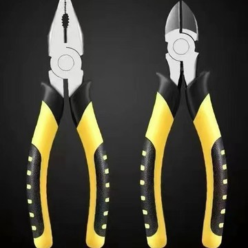 工業級尖嘴鉗、6 英寸鋼絲鉗、8 英寸多功能電工鉗、家用便攜膠柄握把拉線剝線鉗
