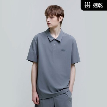男裝 AIRDOT 涼感 透氣 POLO衫 - 深灰色