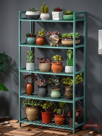花架子置物室內陽臺裝飾落地式實木多層客廳多肉鐵藝綠蘿盆