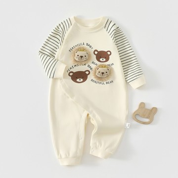 嬰兒連體衣春秋純棉新生兒衣服寶寶可愛哈衣超萌造型洋氣外出爬服鑫弘-萌寶童裝可開發票