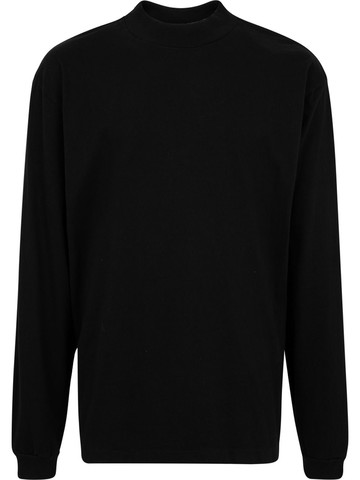 John Elliott - long-sleeve mock-neck T-shirt - men - Recycled Cotton - 0 - Black