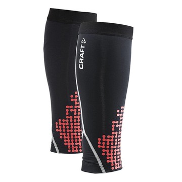Craft DELTA 壓縮腿套 Calf Protection 路跑/馬拉松 男款 1903227 黑/紅9430