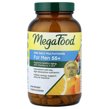 MegaFood, 55 歲以上男性，每日一片複合維生素，120 片