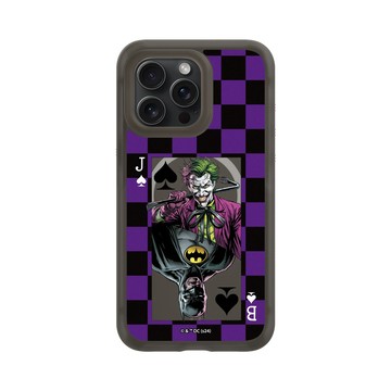 iPhone 15 Pro Max AirX 本質黑 - Joker - 小丑與蝙蝠俠撲克牌 - 棋盤風格