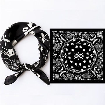 杭州絲綢真絲方巾女桑蠶絲巾條紋小領巾春秋百搭頭巾薄款圍巾頸巾1入