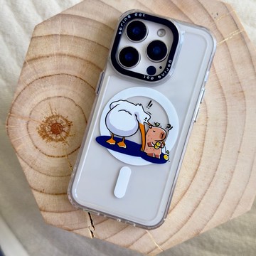 職場欺凌 水豚君歪歪 iPhone 15 Pro/ Pro Max MagSafe 手機殼