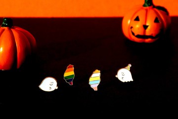 可愛鬼島 Ghost Halloween 夾式耳環 低敏鋼針 生日禮物 紙盒包裝