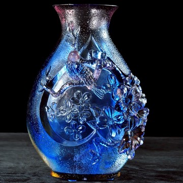 琉璃輕奢花瓶擺件家居客廳插花大號電視柜裝飾品創意新房結婚禮品