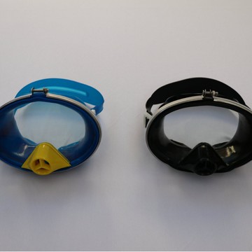 潛水鏡 防水鋼化玻璃橡膠跬膠潛水面鏡 豬鼻子面罩 水肺成人面具鑫弘-戶外運動