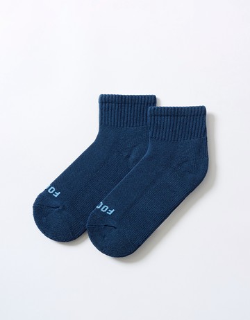 單色運動輕壓力襪(童)- 深藍