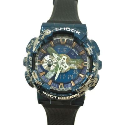 CASIO◇クォーツ腕時計_G-SHOCK/デジアナ/ラバー/BLU/BLK/ーー | LINEブランドカタログ