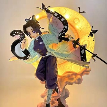 🔥臺灣出貨🔥鬼滅之刃蝴蝶忍手辦可髮光屋頂蝴蝶忍優質二次元動漫擺件模型