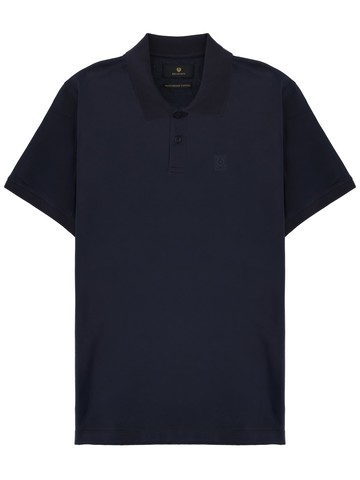 belstaff polo "steel" con patch logo