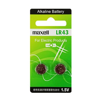 【maxell】LR43鈕扣型186鹼性電池(1.5V 鈕型電池 無鉛 無汞)