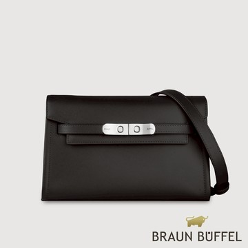 【BRAUN BUFFEL】尤妮爾 肩包-黑色(德國小金牛台灣總代理)/BF867-26-BK