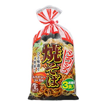 TAKAMORI 高森 日式炒麵 3人份 Q彈有嚼勁 輕鬆料理 道地日式風味  3入