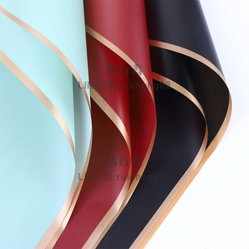 20張 包裝紙diy鮮花束包裝紙金邊果凍膜全套花店包裝紙材料【步行者戶外生活館】