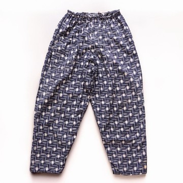 もんぺ パンツ 絣 木綿 ウエストゴム | 昭和レトロ ジャパンヴィンテージ | ハンドメイド リメイク素材
