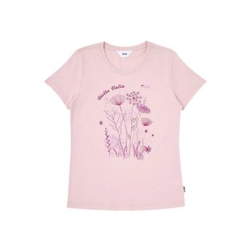 FILA 女短袖圓領T恤-粉紅霜 5TEA-1519-PK