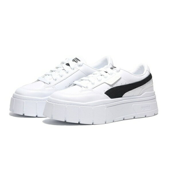 【滿額最高折300】PUMA 休閒鞋 MAYZE STACK 白黑 增高 厚底鞋 女 38436304