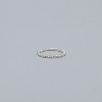 純銀碎光麻花戒