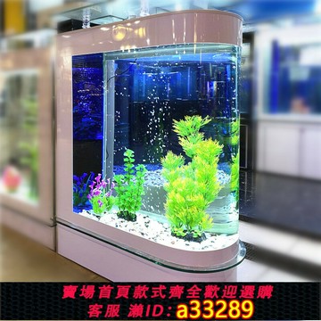 {可打統編 超低價}貓咪觀賞魚缸造景全套客廳一米長的入戶門客廳玄關隔斷柜帶魚缸