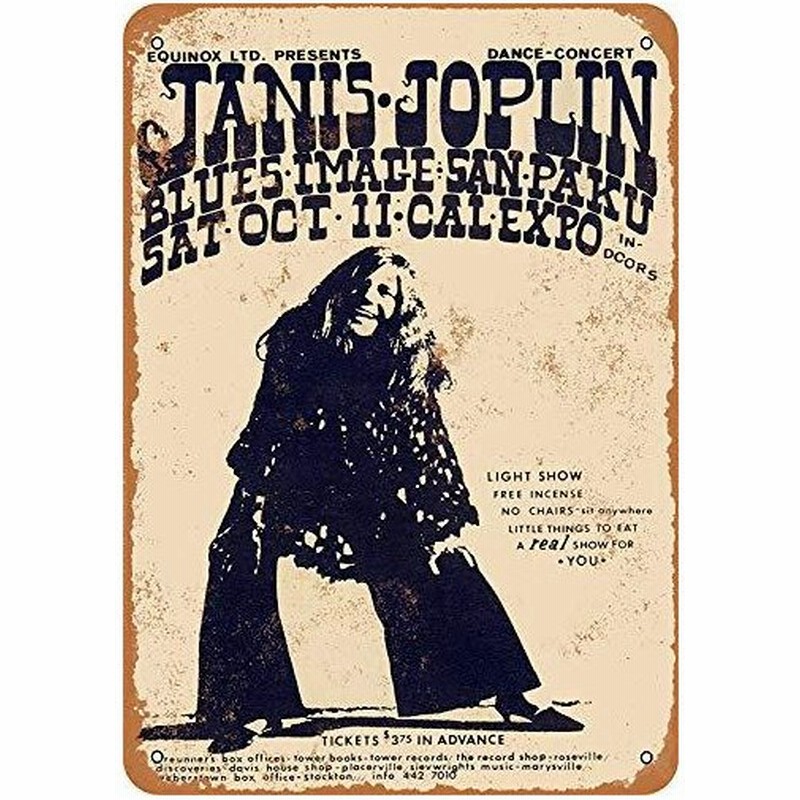 Treasun 1969 ジャニス ジョプリン Cal Expo 2 12 X 8インチ レトロメタルブリキ看板 ヴィンテージアートポスタープラーク 通販 Lineポイント最大0 5 Get Lineショッピング