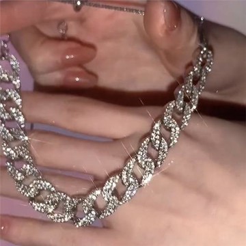 古巴項鏈女ins嘻哈潮高級感鎖骨鏈街頭個性粗鏈子配飾2022新款潮