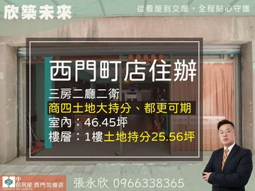 ⭐推薦⭐西門町商圈商四一樓店辦住大空間⭐中信永欣｜台北市萬華區昆明街