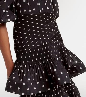 Zimmermann Polka-dot tiered midi skirt