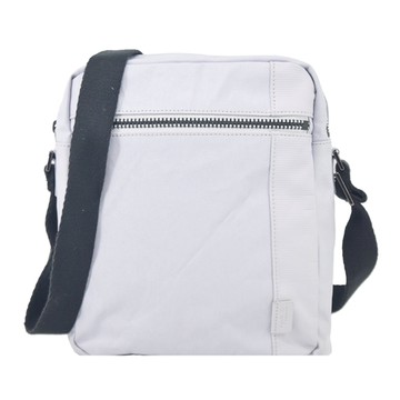 agnes b.線條壓印帆布斜背包-灰