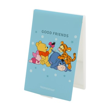 【Disney 迪士尼】折疊化妝鏡（小）-維尼 星星點點 （6.5*10*0.5cm）_廠商直送