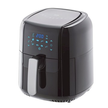 【CookPower 鍋寶】數位觸控式健康氣炸鍋6L-黑/二年全機保固/大容量/蒸烤烘炸/加贈矽膠食物夾/東森嚴選
