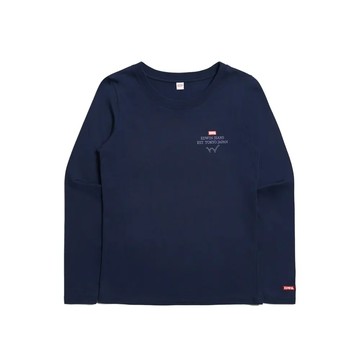 【EDWIN】秀氣小印花薄長袖T恤