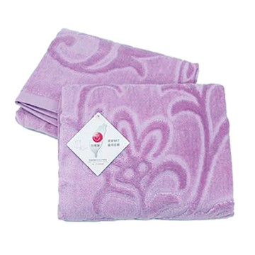 GRACE 格蕾絲 純棉緹花舒適枕巾 台灣製  52 x 70cm  淺紫色  1件