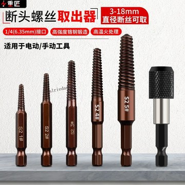臺灣出貨 可開收據 斷頭螺絲取出器手動電動六角柄取出拆除滑牙斷絲螺釘取出器工具