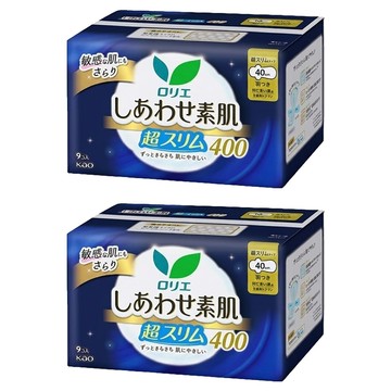 Laurier 蕾妮亞 舒膚超極薄衛生棉  40cm  9片  2包