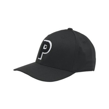 Puma 高爾夫球帽 Chenille P Golf 黑 老帽 帽子 刺繡 025456-03
