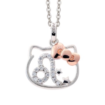 Hello Kitty凱蒂貓-獅子座(7/23~8/22)-星座銀飾墜子