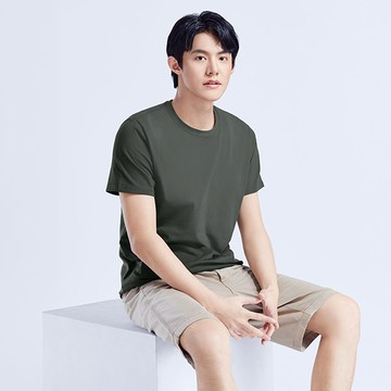 20支精梳棉圓領上衣-男裝