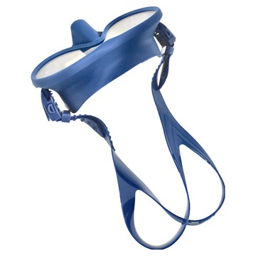 AQUATEC 無框矽膠單面鏡 窄版 女用 MK-201 潛水用品  157 x 81mm  鋼藍色 Steel Blue