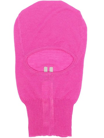 Rick Owens - cut-out knitted wool balaclava - men - Virgin Wool - One Size - Pink