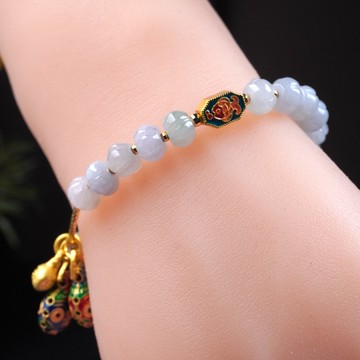 冰種翡翠設計款手鍊 | 天然緬甸玉A貨翡翠 | 送禮