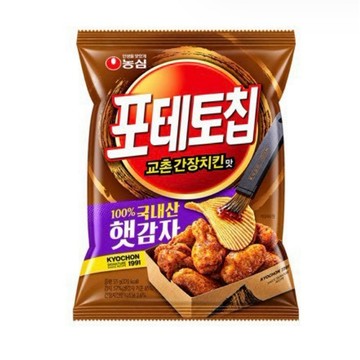 【韓國🇰🇷農心】波浪洋芋片 橋村炸雞聯名 經典醬油炸雞口味 55g｜韓系零食 橋村炸雞 下酒菜