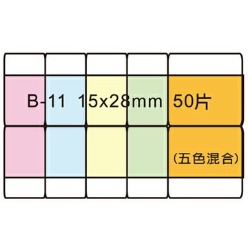 【文具通】雙面索引片15x28mm ASB-11【APP滿額下單4%點數(單一帳號最高1000點)】7/31止