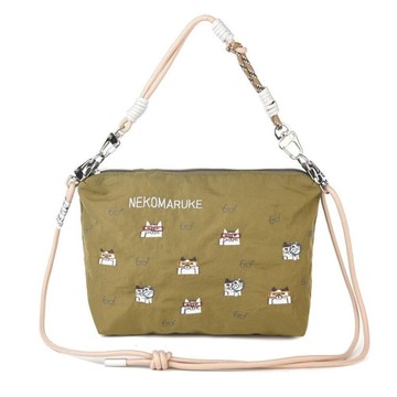 Kusuguru Japan 三用法傘繩包 肩繩手柄可拆提包手拿包 外出包-綠