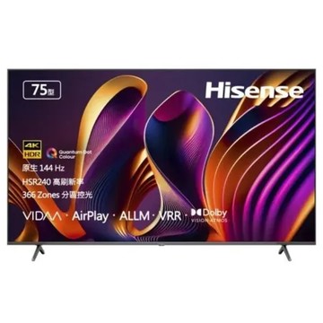 Hisense海信 75吋 4K QLED 量子點杜比影音 VIDDA 智慧連網顯示器 量子點電視 75Q7N 基本安裝