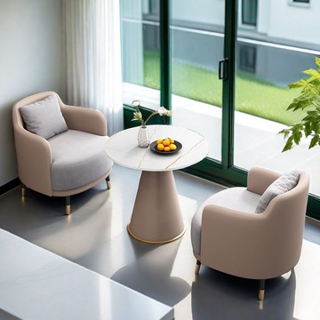 免運/開立發票 洽談桌 簡約陽臺單人沙發茶幾組合休閑酒店接待售樓處洽談桌椅美容院會客 快速出貨